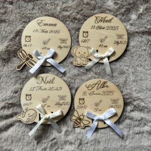 Carte pour bracelet de naissance ( 10 cm ) / Idée cadeau naissance / Souvenir Naissance