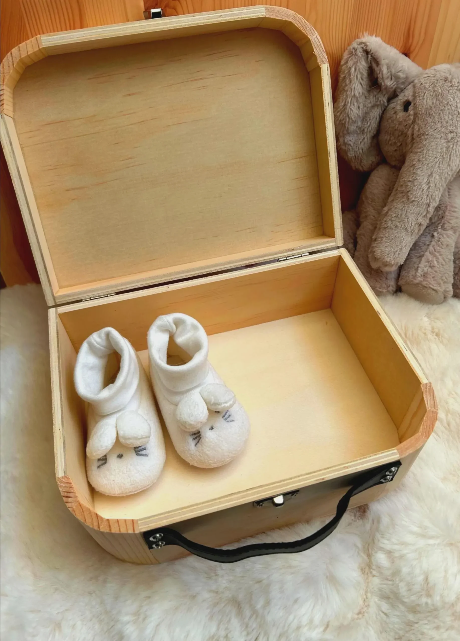 Valise à souvenirs bébé personnalisée – Renard & fleurs – Cadeau naissance, anniversaire ou baptême – Image 10